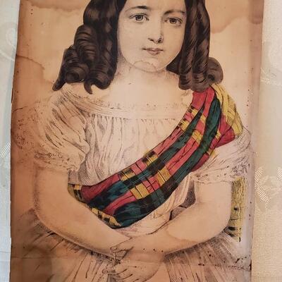 My Highland Girl antique print