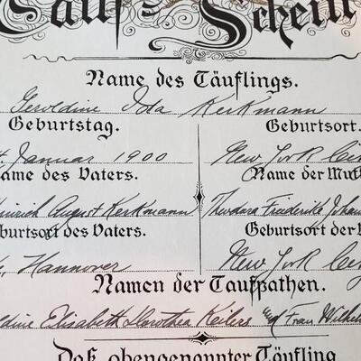 Marriage certificate 1914, New York