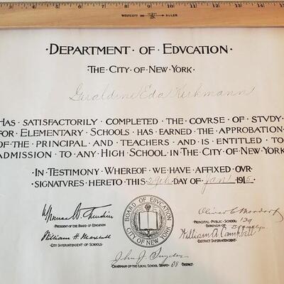 Graduation from Elementary school going into high school 1915 NYC