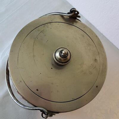 Porcelain jar with silver plate lid