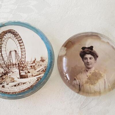 Antique glass paperweights Ferris Wheel World's Fair 1893