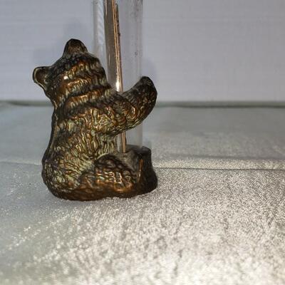 Vintage bear thermometer heavy