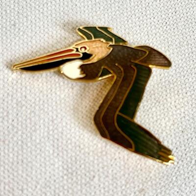 Vintage William Spear Enameled Bird Pin