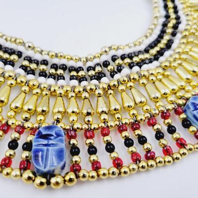 BEAUTIFUL EYGYPTIAN BEADED NECKLACE