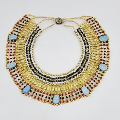 BEAUTIFUL EYGYPTIAN BEADED NECKLACE