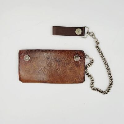 HARLEY DAVIDSON LEATHER & CHAIN WALLET