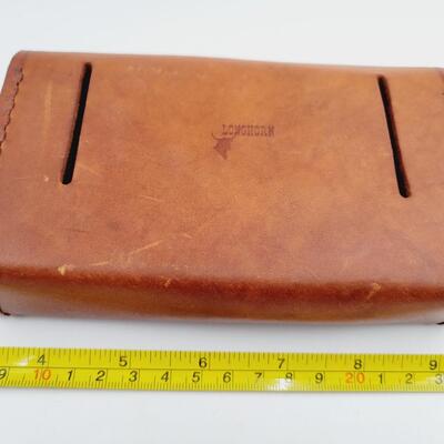 LONGHORN LEATHER BELT POUCH