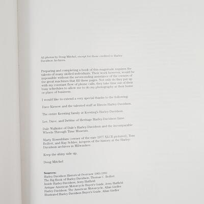 NEAT HARLEY DAVIDSON COLLECTORS BOOK
