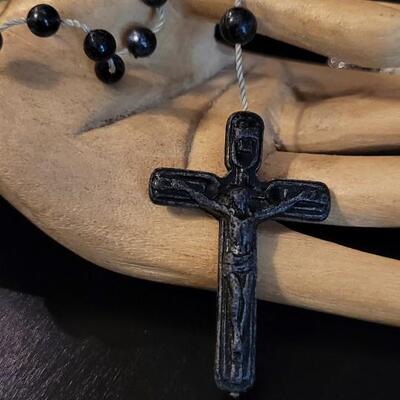 Lot 46: (3) Vintage Religious ROSARY BEADS