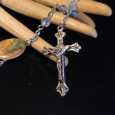 Lot 46: (3) Vintage Religious ROSARY BEADS