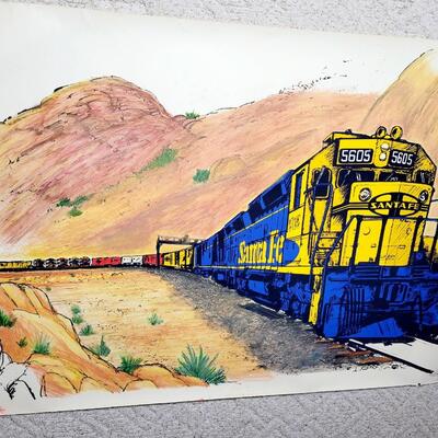BEAUTIFUL LARGE SANTA FE PAINTING by G.M SPEIR