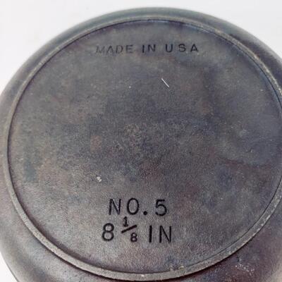 BSR CAST IRON 8 1/8" SKILLET NO. 5 MADE IN USA