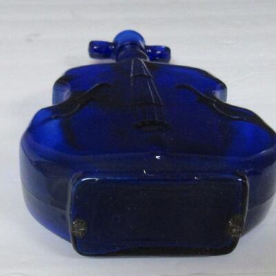 Nice Cobalt Blue Violin Shaped Bud Vase