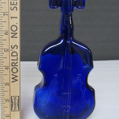 Nice Cobalt Blue Violin Shaped Bud Vase