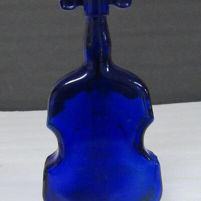 Nice Cobalt Blue Violin Shaped Bud Vase