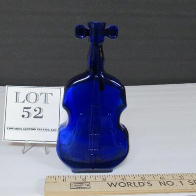 Nice Cobalt Blue Violin Shaped Bud Vase