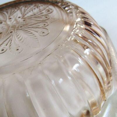 Pink Depression Glass Covered Vegetable Bowl, Adam Pattern, Nice Lid