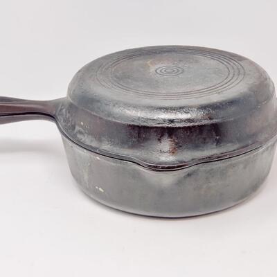 WAGNER WARE SIDNEY CAST IRON HINGED DOUBLE SKILLET