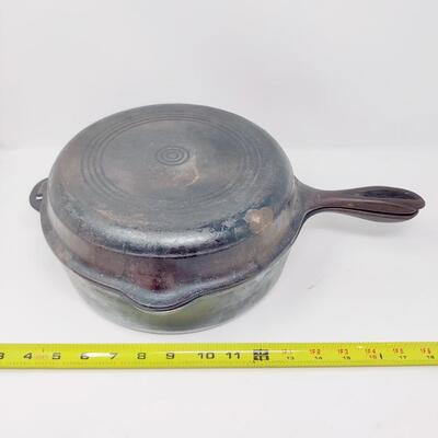 WAGNER WARE SIDNEY CAST IRON HINGED DOUBLE SKILLET
