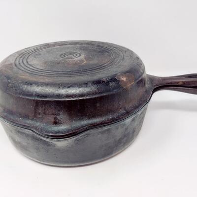 WAGNER WARE SIDNEY CAST IRON HINGED DOUBLE SKILLET