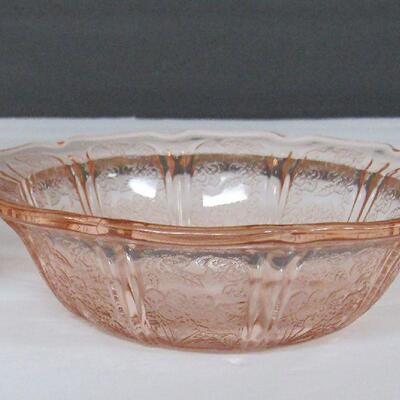 Pink Depression Glass, 6" Cereal Bowl, Cherry Blossom