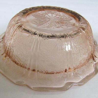 Pink Depression Glass, 6" Cereal Bowl, Cherry Blossom