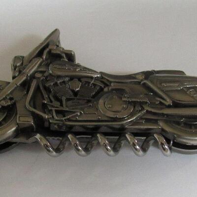 Harley Davidson Pewter Motorcycle Cork Screw