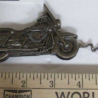 Harley Davidson Pewter Motorcycle Cork Screw