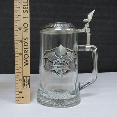 Harley Daivdson Glass and Pewter Stein