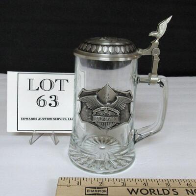 Harley Daivdson Glass and Pewter Stein