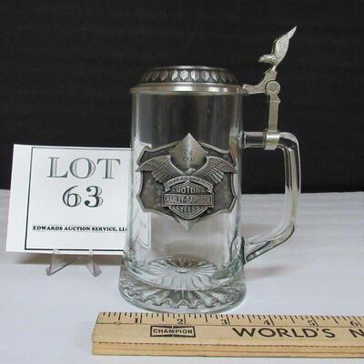 Harley Daivdson Glass and Pewter Stein