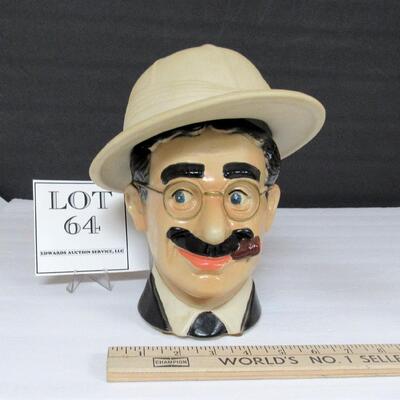 Groucho Marx Liquor Decanter, Heritage China 1977, #185, Ezra Brooks