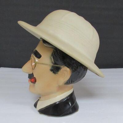 Groucho Marx Liquor Decanter, Heritage China 1977, #185, Ezra Brooks