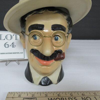 Groucho Marx Liquor Decanter, Heritage China 1977, #185, Ezra Brooks