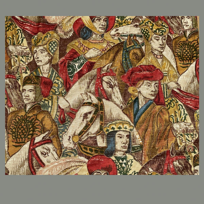 Vintage Rosel Modell Tapestry with Metal Rod - Made in Western Germany - Chevalier Art No. 210