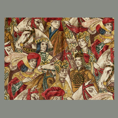 Vintage Rosel Modell Tapestry with Metal Rod - Made in Western Germany - Chevalier Art No. 210