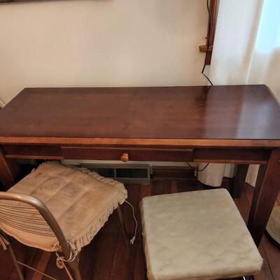 Vintage Desk with chair and foot stool