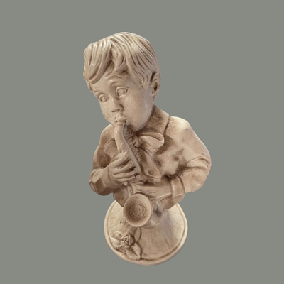 Three Universal Statuary Bust - Girls Covering Ears and Boy Playing Saxophone
