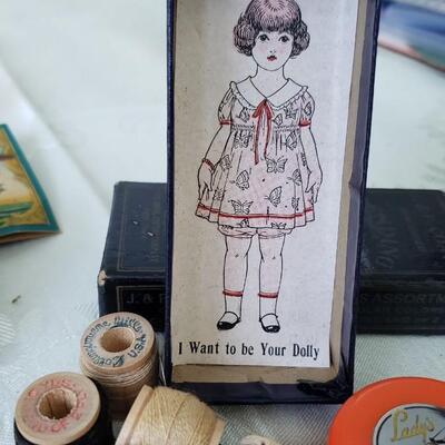 Vintage Sewing advertising and cute packaging