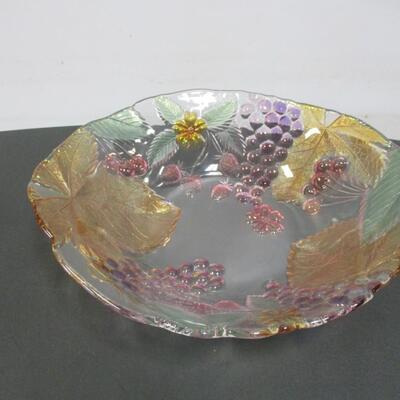 Decorative Glass Fruit Bowl