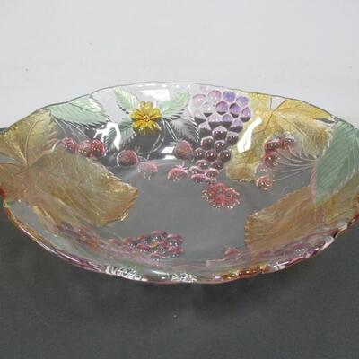 Decorative Glass Fruit Bowl