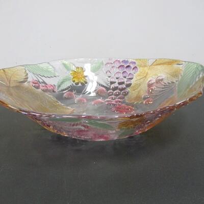 Decorative Glass Fruit Bowl