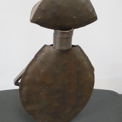 Metal Frog Sculpture