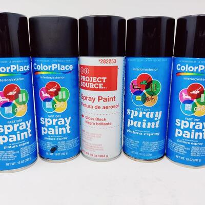 BLACK SPRAY PAINT BUNDLE