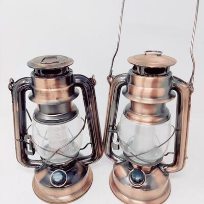 BATTERY POWERED METAL LANTERN BUNDLE