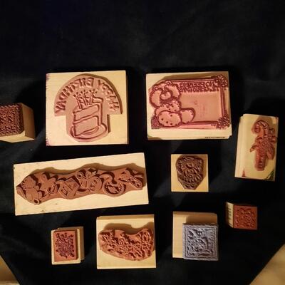 Holiday Rubber Stamps Lot of 10