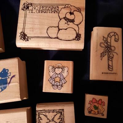 Holiday Rubber Stamps Lot of 10