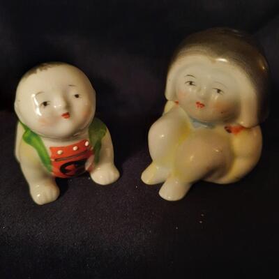 Asian Kids Salt & Pepper Shakers