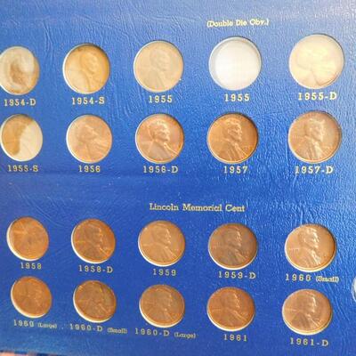 Antique PENNY COIN LOT IN WHITMAN BOOKS