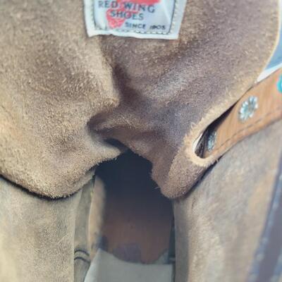 RED WING LEATHER STEEL TOED BOOTS MENS SIZE 10D